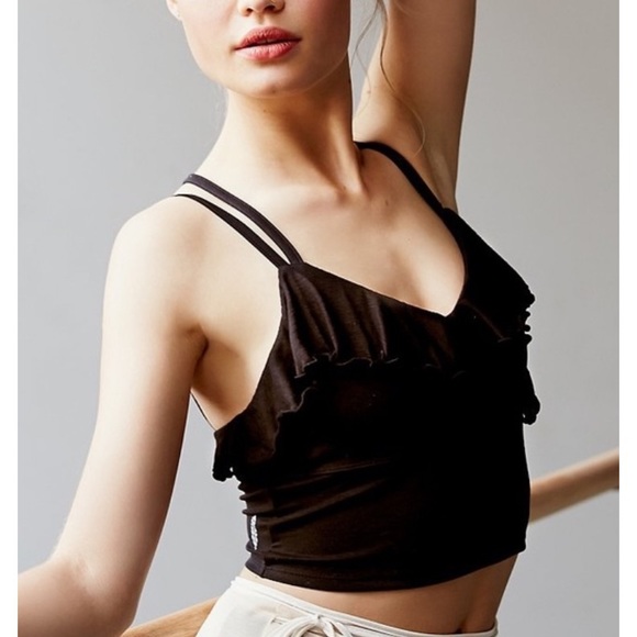 Free People Tops - Free People cropped ruffled workout tank